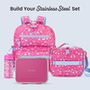 image:imageBentgo Kids Stainless Steel LeakResistant Lunch Box 3 Compartments  Bonus Silicone Container PFAS amp BPAFree OdorResistant Dishwasher Safe Ages 3 GreenFuchsia