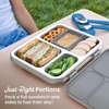 image:imageBentgo Kids Stainless Steel LeakResistant Lunch Box 3 Compartments  Bonus Silicone Container PFAS amp BPAFree OdorResistant Dishwasher Safe Ages 3 GreenSilver