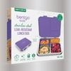 image:imageBentgo Kids Stainless Steel LeakResistant Lunch Box 3 Compartments  Bonus Silicone Container PFAS amp BPAFree OdorResistant Dishwasher Safe Ages 3 GreenPurple