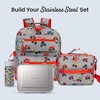 image:imageBentgo Kids Stainless Steel LeakResistant Lunch Box 3 Compartments  Bonus Silicone Container PFAS amp BPAFree OdorResistant Dishwasher Safe Ages 3 GreenSilver