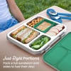 image:imageBentgo Kids Stainless Steel LeakResistant Lunch Box 3 Compartments  Bonus Silicone Container PFAS amp BPAFree OdorResistant Dishwasher Safe Ages 3 GreenGreen