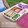 image:imageBentgo Kids Stainless Steel LeakResistant Lunch Box 3 Compartments  Bonus Silicone Container PFAS amp BPAFree OdorResistant Dishwasher Safe Ages 3 GreenFuchsia
