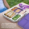 image:imageBentgo Kids Stainless Steel LeakResistant Lunch Box 3 Compartments  Bonus Silicone Container PFAS amp BPAFree OdorResistant Dishwasher Safe Ages 3 GreenPurple