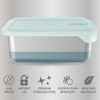 image:imageBentgo MicroSteel Heat amp Eat LeakProof Stainless Steel Container  MicrowaveSafe Airtight Easy to Clean Lightweight Food Storage with Silicone Lid Snack Size 2Cup Capacity RoseFamily Size 85 Cups Aqua