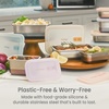 image:imageBentgo MicroSteel Heat amp Eat LeakProof Stainless Steel Container  MicrowaveSafe Airtight Easy to Clean Lightweight Food Storage with Silicone Lid Snack Size 2Cup Capacity RoseDinner Size 55 Cups Gold