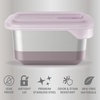 image:imageBentgo MicroSteel Heat amp Eat LeakProof Stainless Steel Container  MicrowaveSafe Airtight Easy to Clean Lightweight Food Storage with Silicone Lid Snack Size 2Cup Capacity RoseLunch Size 3 Cups Dusk
