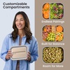 image:imageBentgo MicroSteel LeakProof Bento Lunch Box Microwave amp OvenSafe  5Cup Capacity Removable Divider Airtight Lid BPA amp PFASFree TopRack DishwasherSafe AquaGold