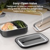 image:imageBentgo MicroSteel LeakProof Bento Lunch Box Microwave amp OvenSafe  5Cup Capacity Removable Divider Airtight Lid BPA amp PFASFree TopRack DishwasherSafe AquaCarbon Black