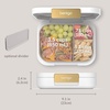 image:imageBentgo Modern Adult Bento Lunch Box with 34 Compartments  LeakResistant 55Cup Capacity Adjustable Divider Microwave amp DishwasherSafe Tray Mint GreenWhite
