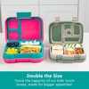 image:imageBentgo Pop LeakProof 34 Compartment BentoStyle Lunch Box  For Kids Ages 8 amp Teens 5Cup Capacity Removable Divider Microwave amp Dishwasher Safe BPAFree Bright CoralTealBright CoralTeal