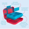 image:imageBentgo Pop LeakProof 34 Compartment BentoStyle Lunch Box  For Kids Ages 8 amp Teens 5Cup Capacity Removable Divider Microwave amp Dishwasher Safe BPAFree Bright CoralTealFlame RedTurquoise