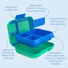 image:imageBentgo Pop LeakProof 34 Compartment BentoStyle Lunch Box  For Kids Ages 8 amp Teens 5Cup Capacity Removable Divider Microwave amp Dishwasher Safe BPAFree Bright CoralTealSpring GreenBlue