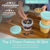 image:imageBentgo Prep  20 Piece 32 fl oz LeakProof Deli Containers with Lids Food Storage for Meal Prep TwistTop Reusable PFAS amp BPAFree Stackable Microwave Freezer amp Dishwasher Safe Aqua Splash16 oz Sea Blue