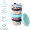 image:imageBentgo Prep  20 Piece 32 fl oz LeakProof Deli Containers with Lids Food Storage for Meal Prep TwistTop Reusable PFAS amp BPAFree Stackable Microwave Freezer amp Dishwasher Safe Aqua Splash16 oz Sea Blue