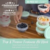 image:imageBentgo Prep  20 Piece 32 fl oz LeakProof Deli Containers with Lids Food Storage for Meal Prep TwistTop Reusable PFAS amp BPAFree Stackable Microwave Freezer amp Dishwasher Safe Aqua Splash8 oz Honeydew