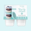 image:imageBentgo Prep  20 Piece 32 fl oz LeakProof Deli Containers with Lids Food Storage for Meal Prep TwistTop Reusable PFAS amp BPAFree Stackable Microwave Freezer amp Dishwasher Safe Aqua Splash16 oz Sea Blue