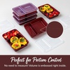 image:imageBentgo Prep  20Piece 2Compartment Reusable Meal Prep Containers with Lids PFAS amp BPA Free Materials Durable Microwave Freezer amp Dishwasher Safe To Go Food Storage Whisper Gray  3 Cup Capacity Portion Control Stackable PFAS amp BPAFree Microwave Freezer amp DishwasherSafe Whisper GrayBurgundy