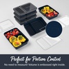 image:imageBentgo Prep  20Piece 2Compartment Reusable Meal Prep Containers with Lids PFAS amp BPA Free Materials Durable Microwave Freezer amp Dishwasher Safe To Go Food Storage Whisper Gray  3 Cup Capacity Portion Control Stackable PFAS amp BPAFree Microwave Freezer amp DishwasherSafe Whisper GrayNavy Blue