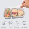 image:imageBentgo Prep  20Piece 2Compartment Reusable Meal Prep Containers with Lids PFAS amp BPA Free Materials Durable Microwave Freezer amp Dishwasher Safe To Go Food Storage Whisper Gray  3 Cup Capacity Portion Control Stackable PFAS amp BPAFree Microwave Freezer amp DishwasherSafe Whisper GraySilver