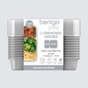 image:imageBentgo Prep  20Piece 2Compartment Reusable Meal Prep Containers with Lids PFAS amp BPA Free Materials Durable Microwave Freezer amp Dishwasher Safe To Go Food Storage Whisper Gray  3 Cup Capacity Portion Control Stackable PFAS amp BPAFree Microwave Freezer amp DishwasherSafe Whisper GraySilver