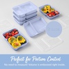 image:imageBentgo Prep  20Piece 2Compartment Reusable Meal Prep Containers with Lids PFAS amp BPA Free Materials Durable Microwave Freezer amp Dishwasher Safe To Go Food Storage Whisper Gray  3 Cup Capacity Portion Control Stackable PFAS amp BPAFree Microwave Freezer amp DishwasherSafe Whisper GrayPeriwinkle