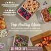 image:imageBentgo Prep  20Piece 2Compartment Reusable Meal Prep Containers with Lids PFAS amp BPA Free Materials Durable Microwave Freezer amp Dishwasher Safe To Go Food Storage Whisper Gray  3 Cup Capacity Portion Control Stackable PFAS amp BPAFree Microwave Freezer amp DishwasherSafe Whisper GrayRose Gold