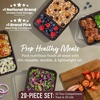 image:imageBentgo Prep  20Piece 2Compartment Reusable Meal Prep Containers with Lids PFAS amp BPA Free Materials Durable Microwave Freezer amp Dishwasher Safe To Go Food Storage Whisper Gray  3 Cup Capacity Portion Control Stackable PFAS amp BPAFree Microwave Freezer amp DishwasherSafe Whisper GrayBurgundy