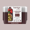 image:imageBentgo Prep  20Piece 2Compartment Reusable Meal Prep Containers with Lids PFAS amp BPA Free Materials Durable Microwave Freezer amp Dishwasher Safe To Go Food Storage Whisper Gray  3 Cup Capacity Portion Control Stackable PFAS amp BPAFree Microwave Freezer amp DishwasherSafe Whisper GrayBurgundy