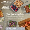 image:imageBentgo Prep  20Piece 2Compartment Reusable Meal Prep Containers with Lids PFAS amp BPA Free Materials Durable Microwave Freezer amp Dishwasher Safe To Go Food Storage Whisper Gray  3 Cup Capacity Portion Control Stackable PFAS amp BPAFree Microwave Freezer amp DishwasherSafe Whisper GraySilver