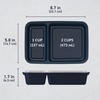 image:imageBentgo Prep  20Piece 2Compartment Reusable Meal Prep Containers with Lids PFAS amp BPA Free Materials Durable Microwave Freezer amp Dishwasher Safe To Go Food Storage Whisper Gray  3 Cup Capacity Portion Control Stackable PFAS amp BPAFree Microwave Freezer amp DishwasherSafe Whisper GrayNavy Blue
