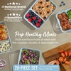 image:imageBentgo Prep  20Piece 2Compartment Reusable Meal Prep Containers with Lids PFAS amp BPA Free Materials Durable Microwave Freezer amp Dishwasher Safe To Go Food Storage Whisper Gray  3 Cup Capacity Portion Control Stackable PFAS amp BPAFree Microwave Freezer amp DishwasherSafe Whisper GraySky