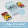 image:imageBentgo Prep  20Piece 2Compartment Reusable Meal Prep Containers with Lids PFAS amp BPA Free Materials Durable Microwave Freezer amp Dishwasher Safe To Go Food Storage Whisper Gray  3 Cup Capacity Portion Control Stackable PFAS amp BPAFree Microwave Freezer amp DishwasherSafe Whisper GraySky