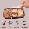 image:imageBentgo Prep  20Piece 2Compartment Reusable Meal Prep Containers with Lids PFAS amp BPA Free Materials Durable Microwave Freezer amp Dishwasher Safe To Go Food Storage Whisper Gray  3 Cup Capacity Portion Control Stackable PFAS amp BPAFree Microwave Freezer amp DishwasherSafe Whisper GrayBurgundy