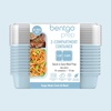 image:imageBentgo Prep  20Piece 2Compartment Reusable Meal Prep Containers with Lids PFAS amp BPA Free Materials Durable Microwave Freezer amp Dishwasher Safe To Go Food Storage Whisper Gray  3 Cup Capacity Portion Control Stackable PFAS amp BPAFree Microwave Freezer amp DishwasherSafe Whisper GraySky