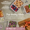 image:imageBentgo Prep  20Piece 2Compartment Reusable Meal Prep Containers with Lids PFAS amp BPA Free Materials Durable Microwave Freezer amp Dishwasher Safe To Go Food Storage Whisper Gray  3 Cup Capacity Portion Control Stackable PFAS amp BPAFree Microwave Freezer amp DishwasherSafe Whisper GrayBlush Pink