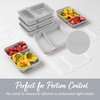 image:imageBentgo Prep  20Piece 2Compartment Reusable Meal Prep Containers with Lids PFAS amp BPA Free Materials Durable Microwave Freezer amp Dishwasher Safe To Go Food Storage Whisper Gray  3 Cup Capacity Portion Control Stackable PFAS amp BPAFree Microwave Freezer amp DishwasherSafe Whisper GraySilver
