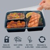 image:imageBentgo Prep  20Piece 3Compartment Reusable Meal Prep Containers with Lids PFAS amp BPA Free Materials Durable Microwave Freezer amp Dishwasher Safe To Go Food Storage Rosette GlitterNavy Blue