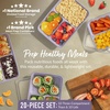 image:imageBentgo Prep  20Piece 3Compartment Reusable Meal Prep Containers with Lids PFAS amp BPA Free Materials Durable Microwave Freezer amp Dishwasher Safe To Go Food Storage Rosette GlitterLilac