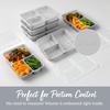 image:imageBentgo Prep  20Piece 3Compartment Reusable Meal Prep Containers with Lids PFAS amp BPA Free Materials Durable Microwave Freezer amp Dishwasher Safe To Go Food Storage Rosette GlitterSilver
