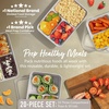 image:imageBentgo Prep  20Piece 3Compartment Reusable Meal Prep Containers with Lids PFAS amp BPA Free Materials Durable Microwave Freezer amp Dishwasher Safe To Go Food Storage Rosette GlitterStone Gray