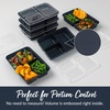 image:imageBentgo Prep  20Piece 3Compartment Reusable Meal Prep Containers with Lids PFAS amp BPA Free Materials Durable Microwave Freezer amp Dishwasher Safe To Go Food Storage Rosette GlitterNavy Blue