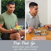 image:imageBentgo Prep  20Piece 3Compartment Reusable Meal Prep Containers with Lids PFAS amp BPA Free Materials Durable Microwave Freezer amp Dishwasher Safe To Go Food Storage Rosette GlitterSilver