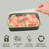 image:imageBentgo Prep 1Compartment Meal Prep Containers with Lids 20 Piece Set  4 Cup Capacity Portion Control Stackable PFAS amp BPAFree Microwave Freezer amp DishwasherSafe Peony GlitterKhaki Green