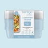 image:imageBentgo Prep 1Compartment Meal Prep Containers with Lids 20 Piece Set  4 Cup Capacity Portion Control Stackable PFAS amp BPAFree Microwave Freezer amp DishwasherSafe Peony GlitterSky