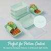image:imageBentgo Prep 1Compartment Meal Prep Containers with Lids 20 Piece Set  4 Cup Capacity Portion Control Stackable PFAS amp BPAFree Microwave Freezer amp DishwasherSafe Peony GlitterMint