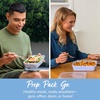 image:imageBentgo Prep 1Compartment Meal Prep Containers with Lids 20 Piece Set  4 Cup Capacity Portion Control Stackable PFAS amp BPAFree Microwave Freezer amp DishwasherSafe Peony GlitterPeriwinkle