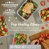 image:imageBentgo Prep 1Compartment Meal Prep Containers with Lids 20 Piece Set  4 Cup Capacity Portion Control Stackable PFAS amp BPAFree Microwave Freezer amp DishwasherSafe Peony GlitterWhite