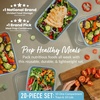 image:imageBentgo Prep 1Compartment Meal Prep Containers with Lids 20 Piece Set  4 Cup Capacity Portion Control Stackable PFAS amp BPAFree Microwave Freezer amp DishwasherSafe Peony GlitterSky