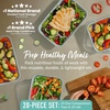 image:imageBentgo Prep 1Compartment Meal Prep Containers with Lids 20 Piece Set  4 Cup Capacity Portion Control Stackable PFAS amp BPAFree Microwave Freezer amp DishwasherSafe Peony GlitterMint