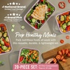 image:imageBentgo Prep 1Compartment Meal Prep Containers with Lids 20 Piece Set  4 Cup Capacity Portion Control Stackable PFAS amp BPAFree Microwave Freezer amp DishwasherSafe Peony GlitterBlush Pink